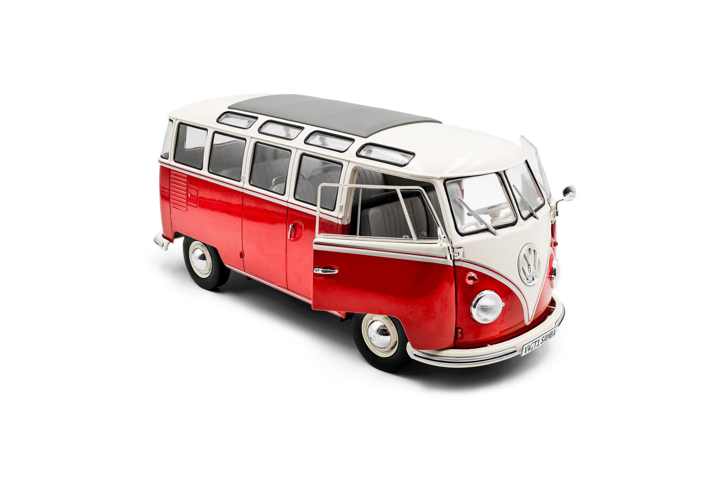 Solido 1962 Volkswagen T1 Samba Minibus Red 1:18
