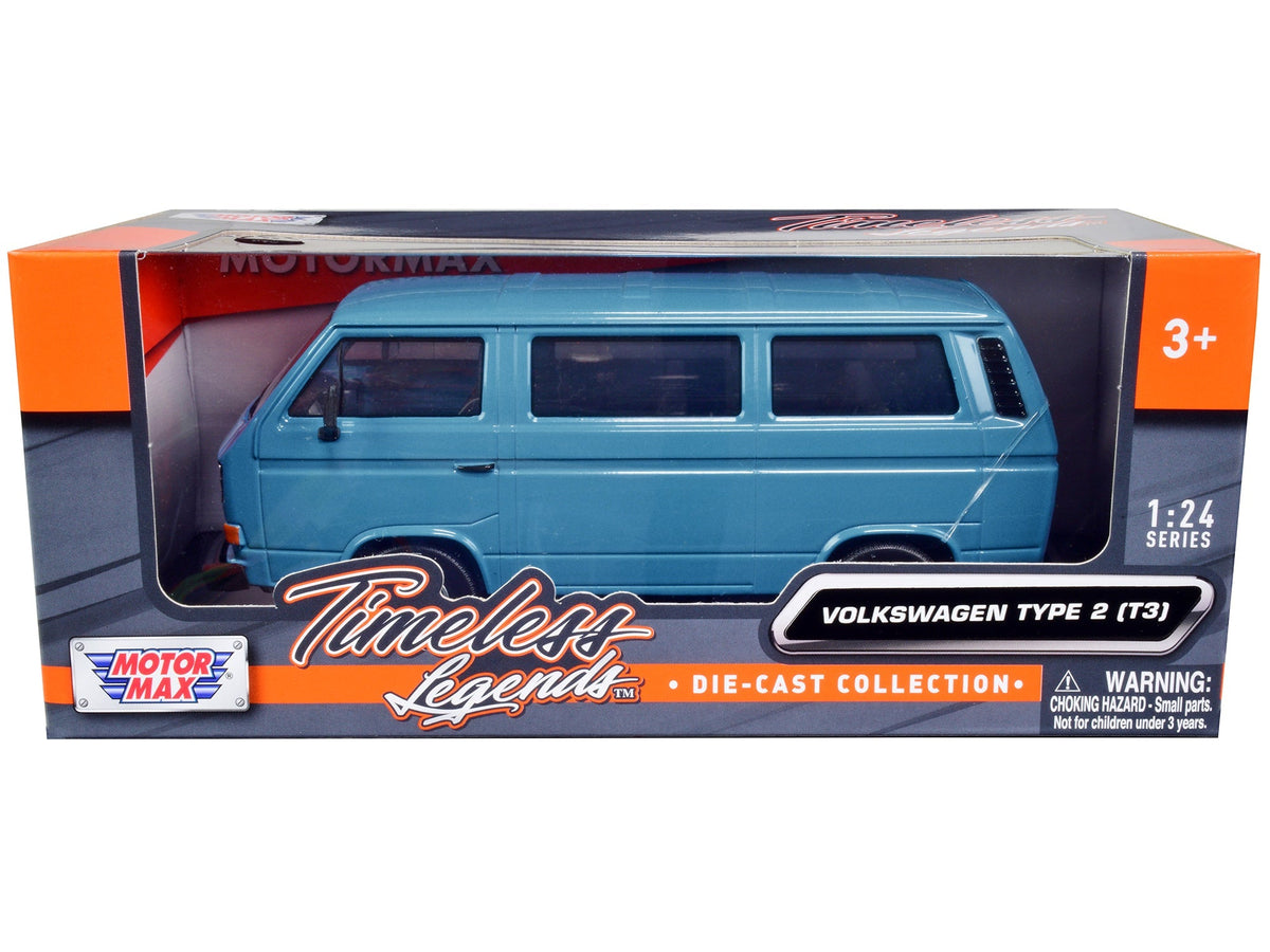 Rapid Vehicles Volkswagen Type 2 (T3) Van Blue "Timeless Legends" Series 1/24 Diecast Model Car...