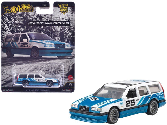Rapid Vehicles Volvo 850 Estate Wagon #25 Blue and White "Fast Wagons" Series Diecast Model Car...