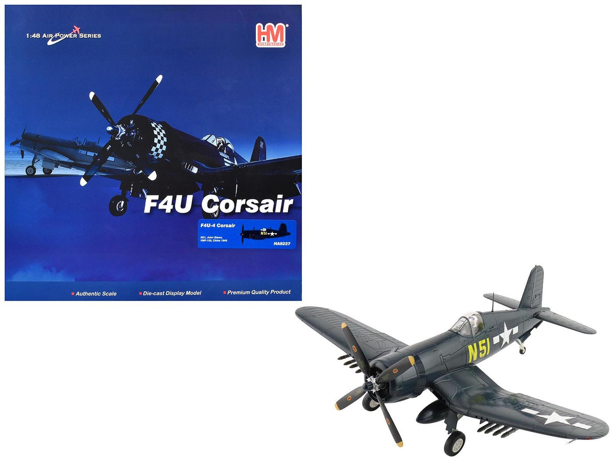Rapid Vehicles Vought F4U-4 Corsair Aircraft "N51 John Glenn VMF-155 China" (1945) United States...