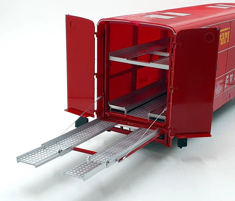 CMR Fiat OM 150 Rolfo Ferrari Race Car Transporter Red PLUS 2x Ferrari 330 P3 Bundle 1:18