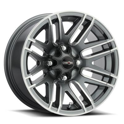 Vision Wheel 112 Assault Series Gunmetal Wheels with Machined Accents - S0537