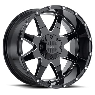 Voxx G-FX TR12 Gloss Black Wheels with Milled Spokes - S398
