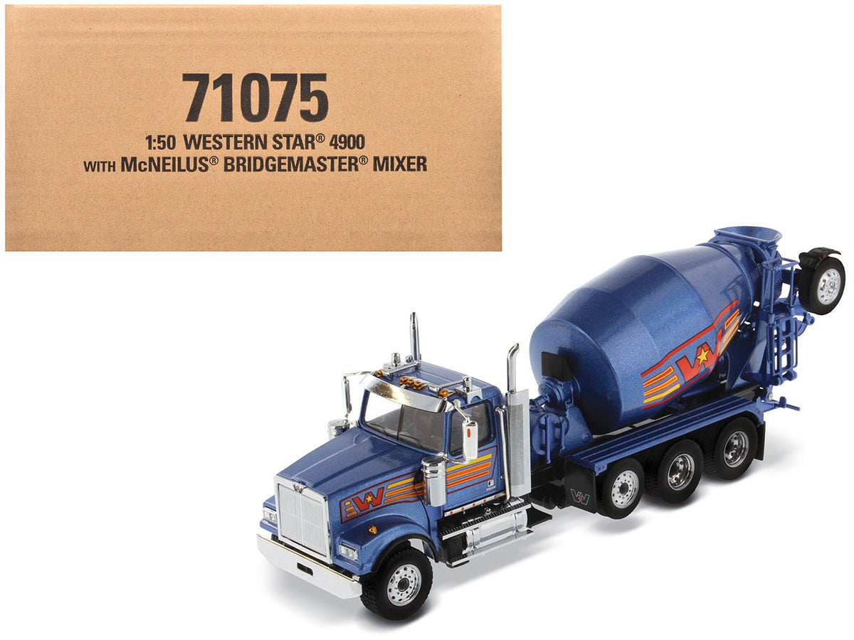 Rapid Vehicles Western Star 4900 with Bridgemaster McNeilus Mixer Blue Metallic "Transport...