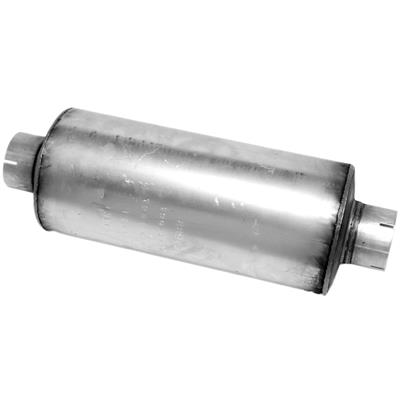 Dynomax Performance Muffler, Heavy Duty, 4 in. Inlet/4 in. Outlet, Stainless Steel, Natural, Each - 22572