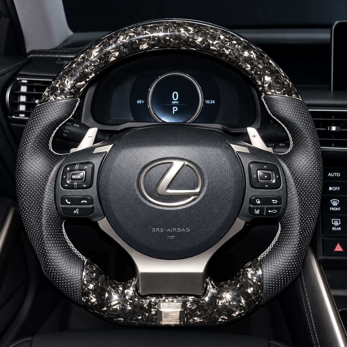 Full Custom Carbon Fiber Steering Wheel for Lexus IS RC