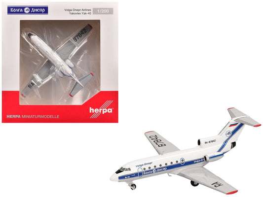 Rapid Vehicles Yakovlev Yak-40 Commercial Aircraft "Volga-Dnepr Airlines" (RA-87842) White with...