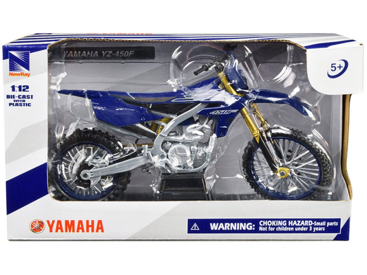 Rapid Vehicles Yamaha YZ-450F Motorcycle Blue 1/12 Diecast Model by New Ray  free shipping USA