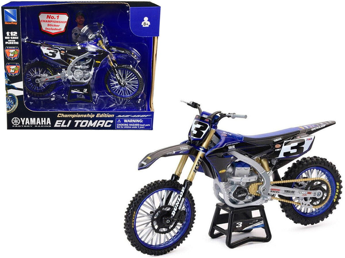 Rapid Vehicles Yamaha YZ450F Championship Edition Motorcycle #3 Eli Tomac "Yamaha Factory Racing"...