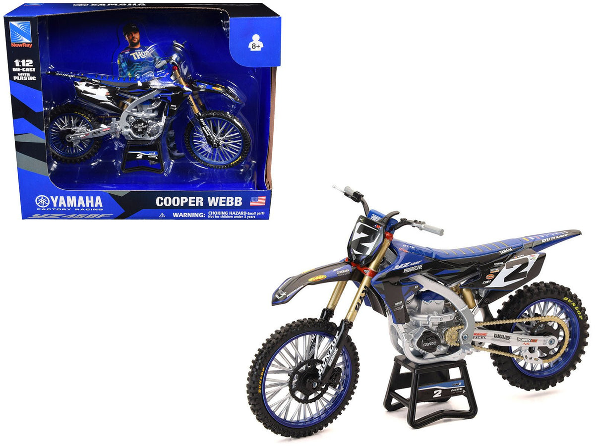 Rapid Vehicles Yamaha YZ450F Motorcycle #2 Cooper Webb "Yamaha Factory Racing" 1/12 Diecast Model...