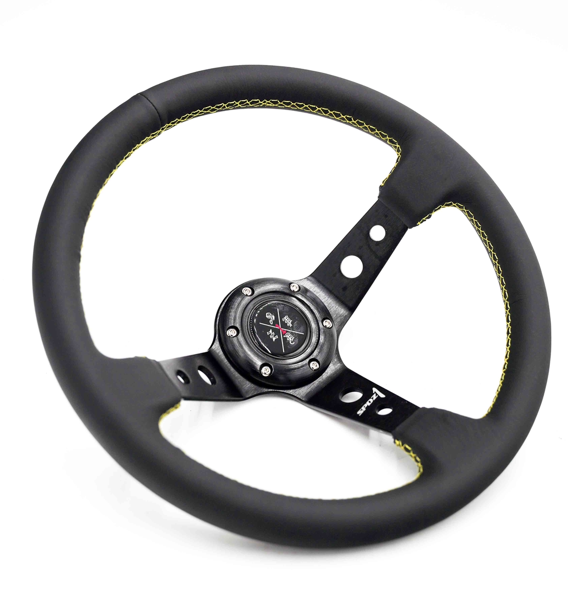 Speedzone Performance LLC SPDZ1 Yellow Lined Steering Wheel - View 2
