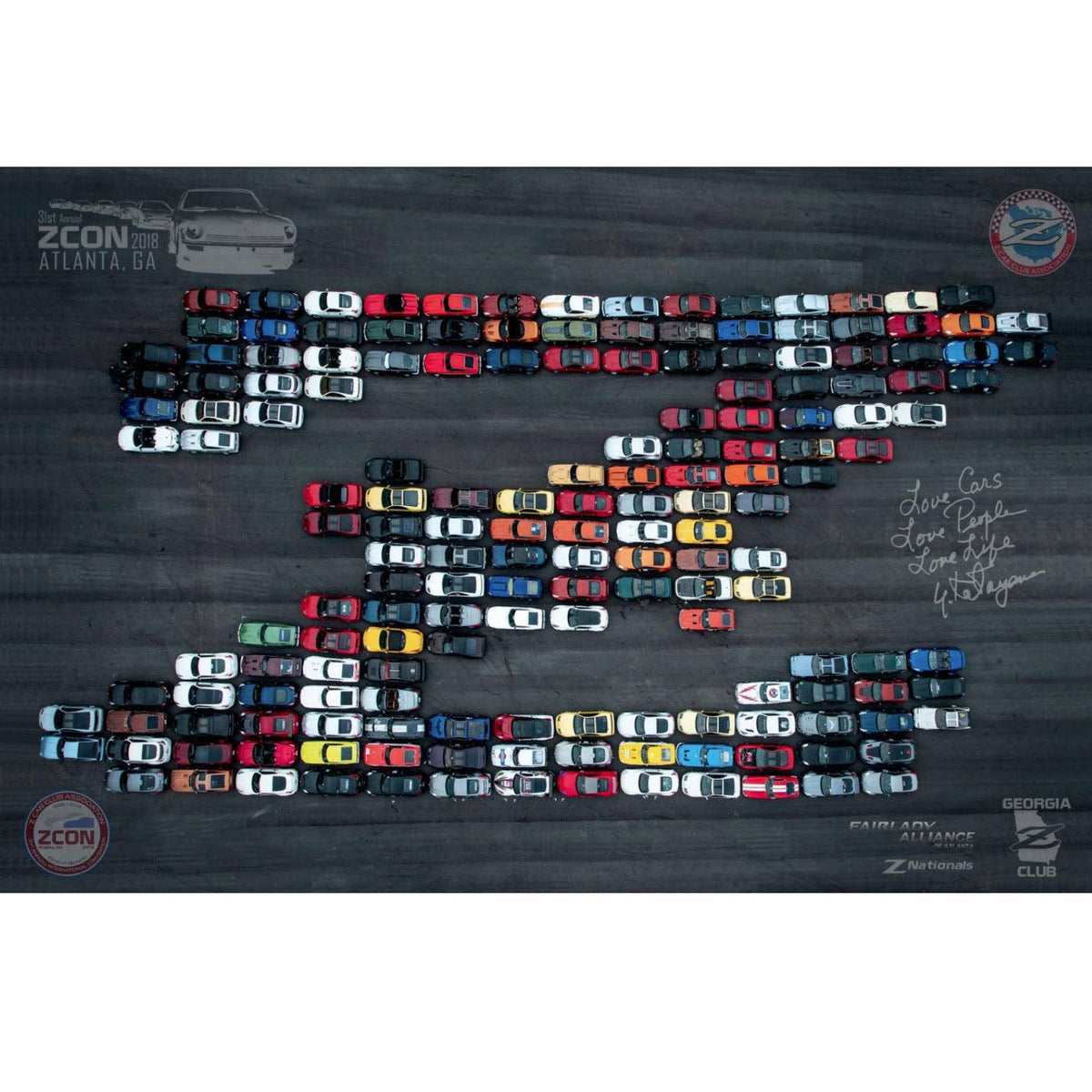 ZCON 2018 "Road Atlanta Z Picture" Enthusiast-Cars Poster - Atlanta, GA - 24" x 36" Size