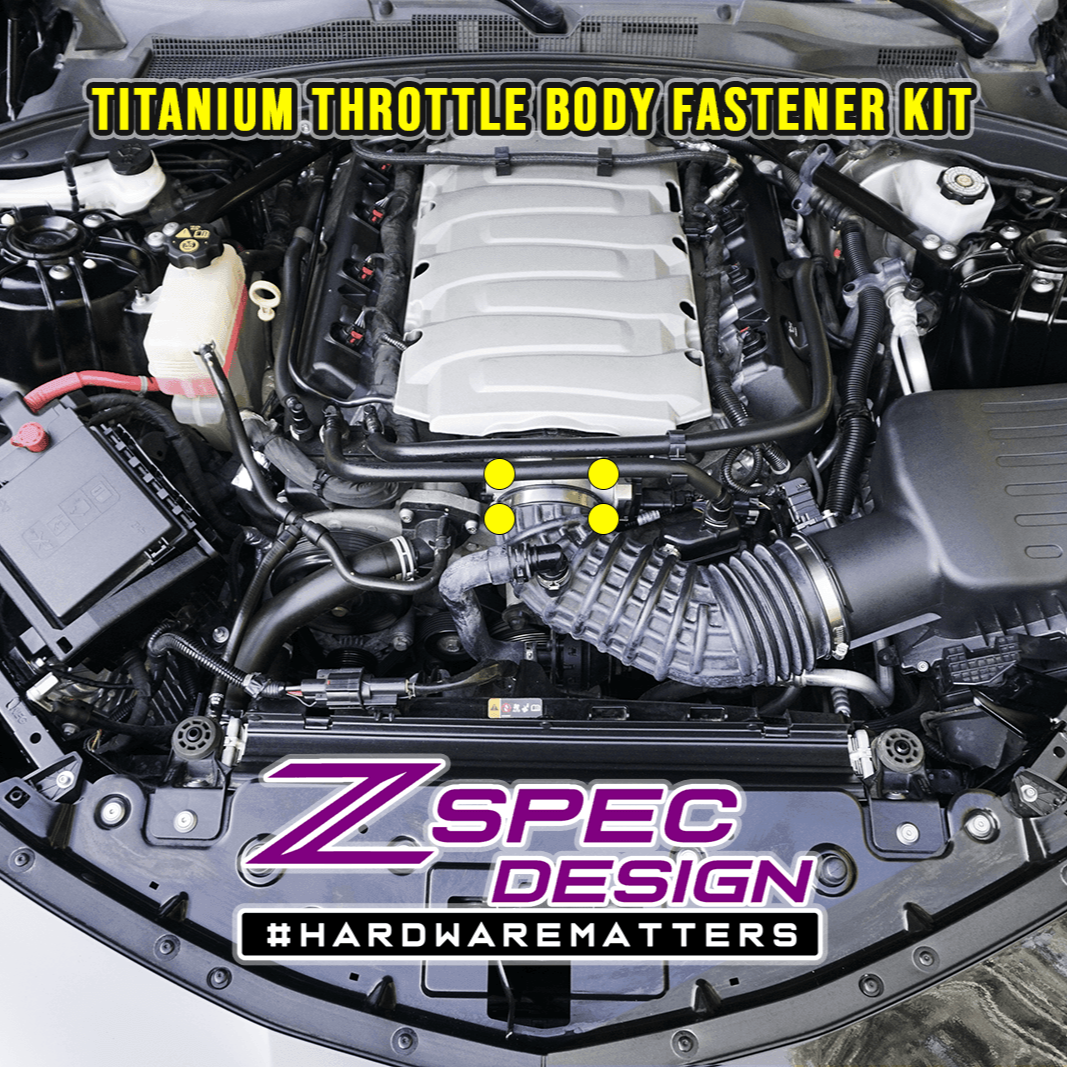 ZSPEC Throttle Body Fastener Kit for '16+ Chevy V8 Camaro SS, Grade-5 Titanium