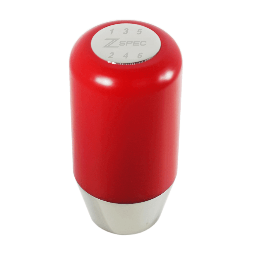 ZSPEC Shift Knob, M12-1.25, Delrin & Stainless, 6-Speed Shift Pattern Coin