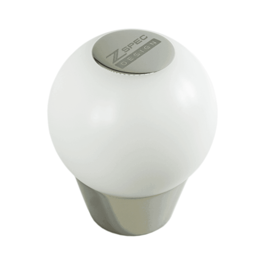 ZSPEC Shift Knob, M8-1.25, Delrin & Stainless, 6-Speed Shift Pattern Coin
