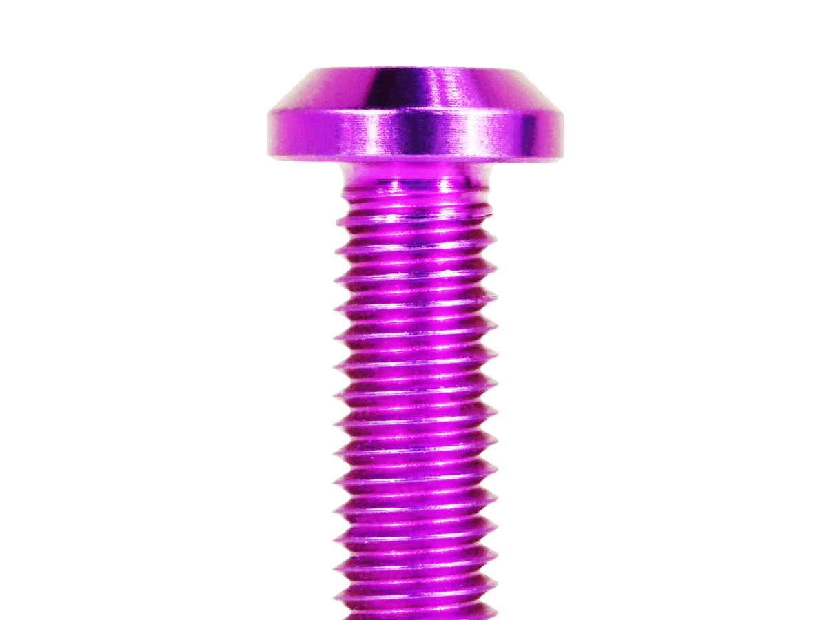ZSPEC M8-1.25x35mm Dress Up Bolt® Fastener, Angled Head, Titanium Grade-5, Per Each