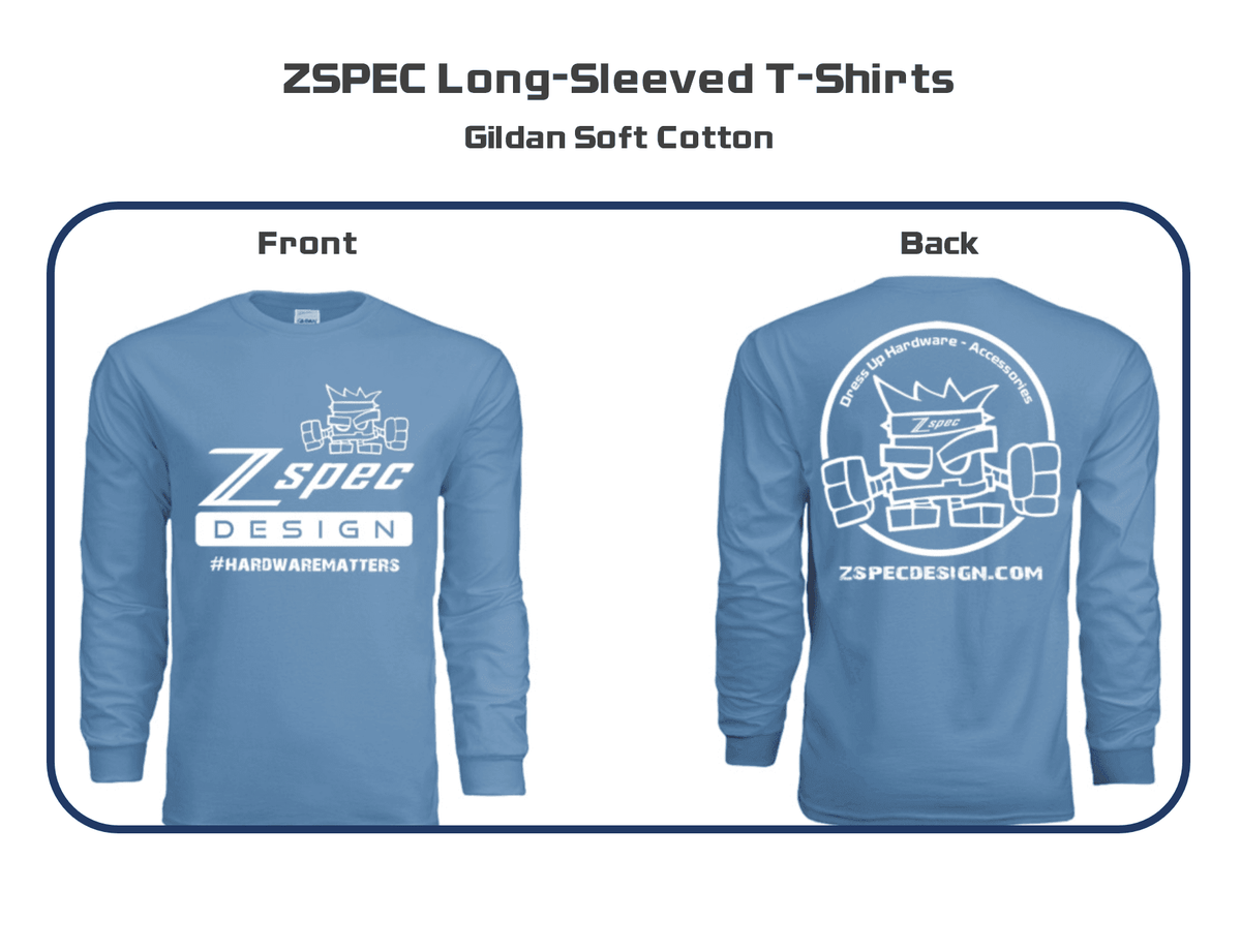 ZSPEC Long-Sleeve Cotton T-Shirt, Light Blue