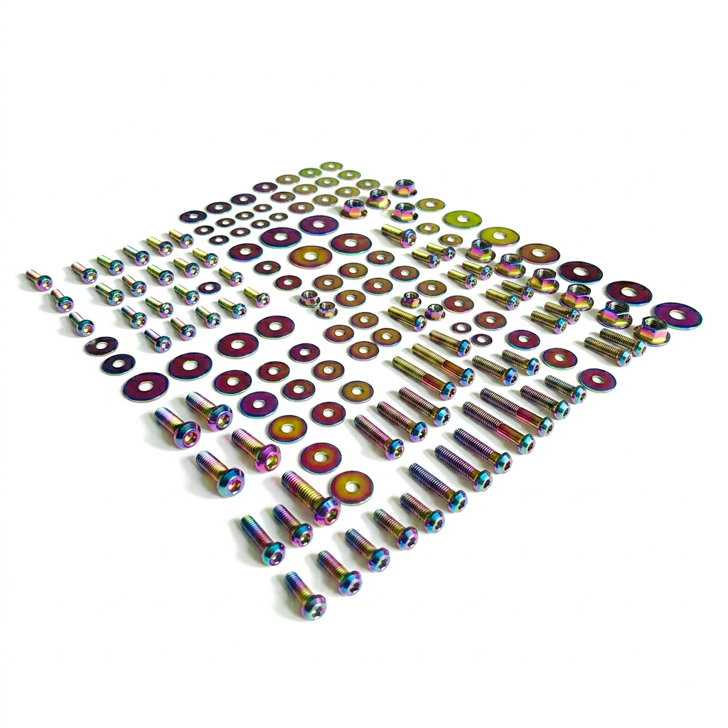 ZSPEC Stage-2 Dress Up Bolts® Fastener Kit for '15-23 Ford Mustang GT500 S550, Titanium