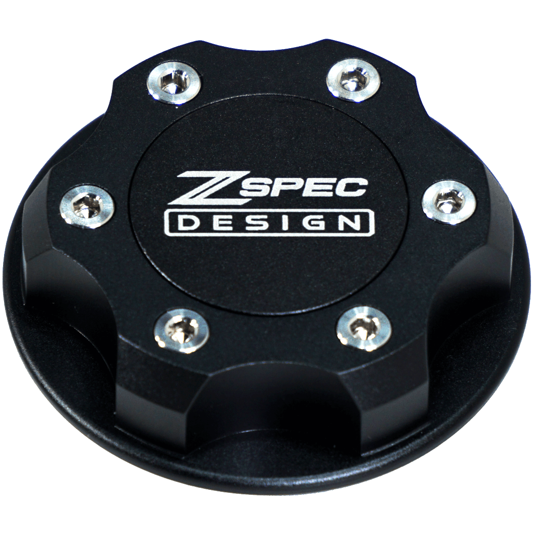 ZSPEC Billet Oil Filler Cap for Nissan/Infiniti/Datsun, Black Cap w/ Titanium Accent