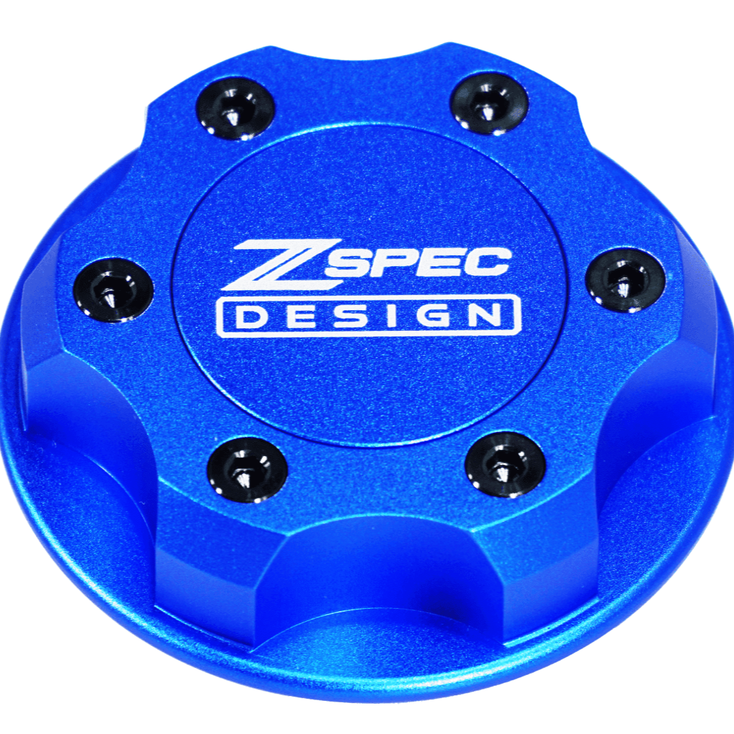 ZSPEC Billet Oil Filler Cap for Nissan/Infiniti/Datsun, Blue Cap w/ Titanium Accents