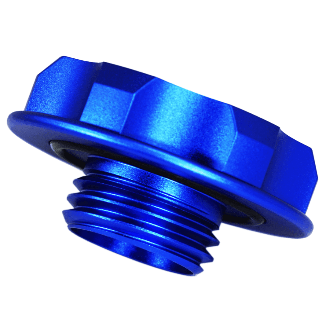 ZSPEC Billet Oil Filler Cap for Nissan/Infiniti/Datsun, Blue Cap w/ Titanium Accents