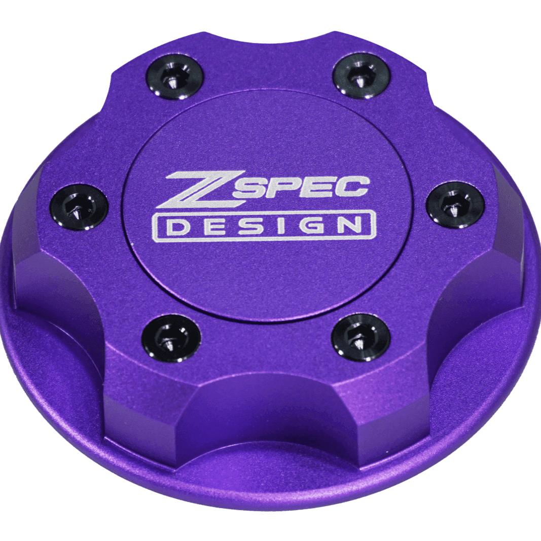ZSPEC Billet Oil Filler Cap for Nissan/Infiniti/Datsun, Purple Cap w/ Titanium Accents