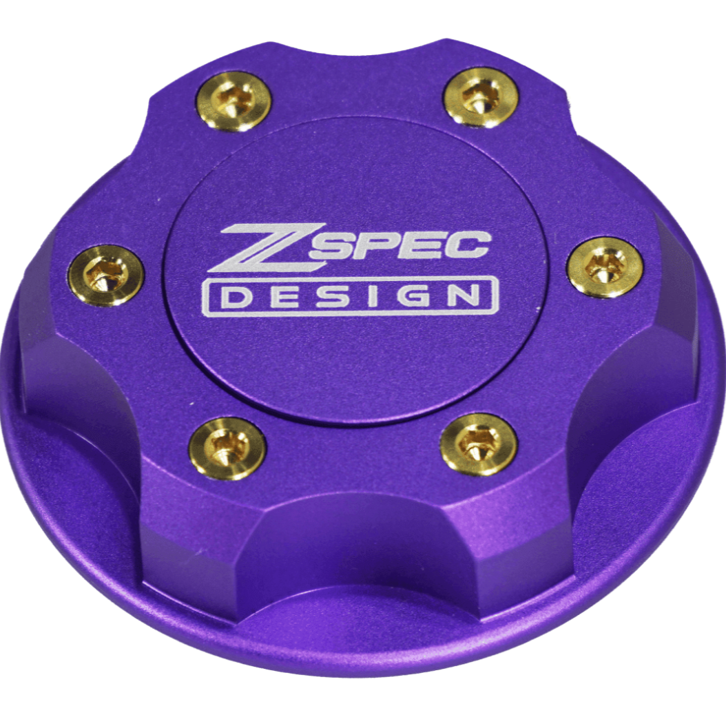 ZSPEC Billet Oil Filler Cap for Nissan/Infiniti/Datsun, Purple Cap w/ Titanium Accents