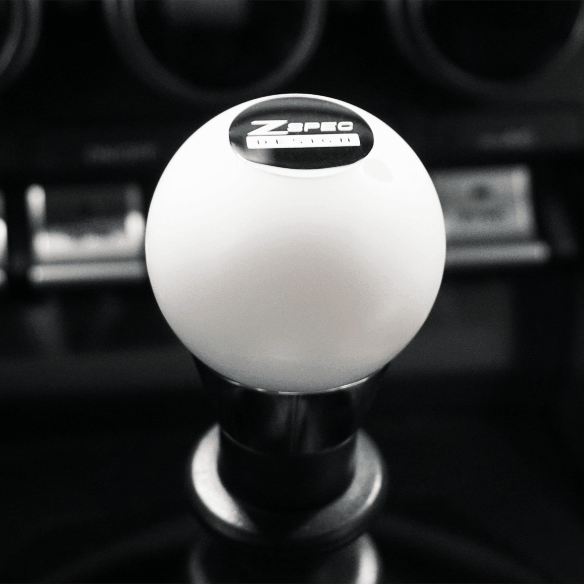 ZSPEC Shift Knob, M10-1.5, Delrin & Stainless, 4-Speed Shift Pattern Coin