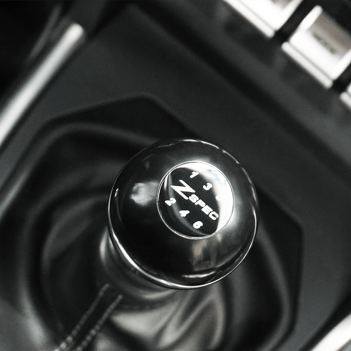 ZSPEC Shift Knob, M10-1.5, Delrin & Stainless, 4-Speed Shift Pattern Coin