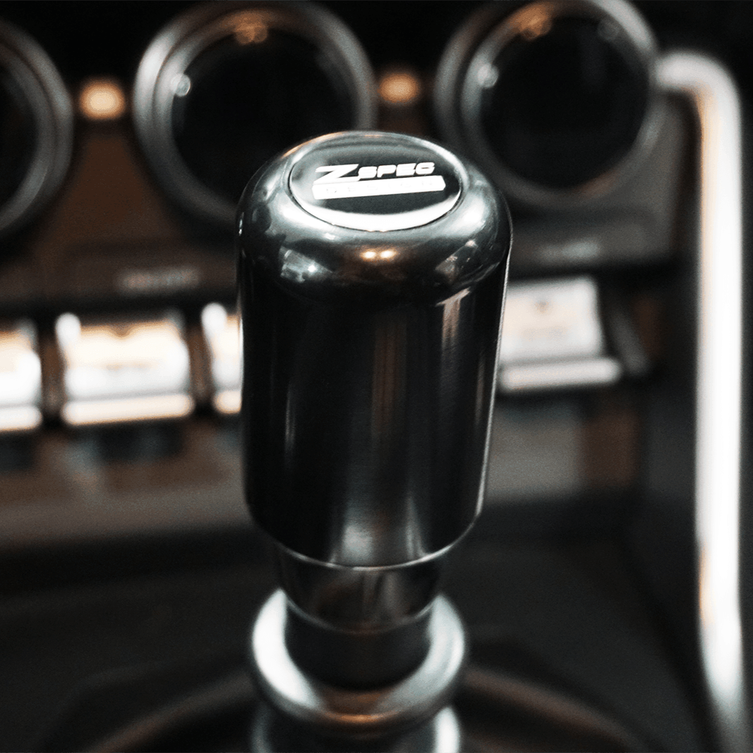 ZSPEC Shift Knob, M8-1.25, Delrin & Stainless, 4-Speed Shift Pattern Coin