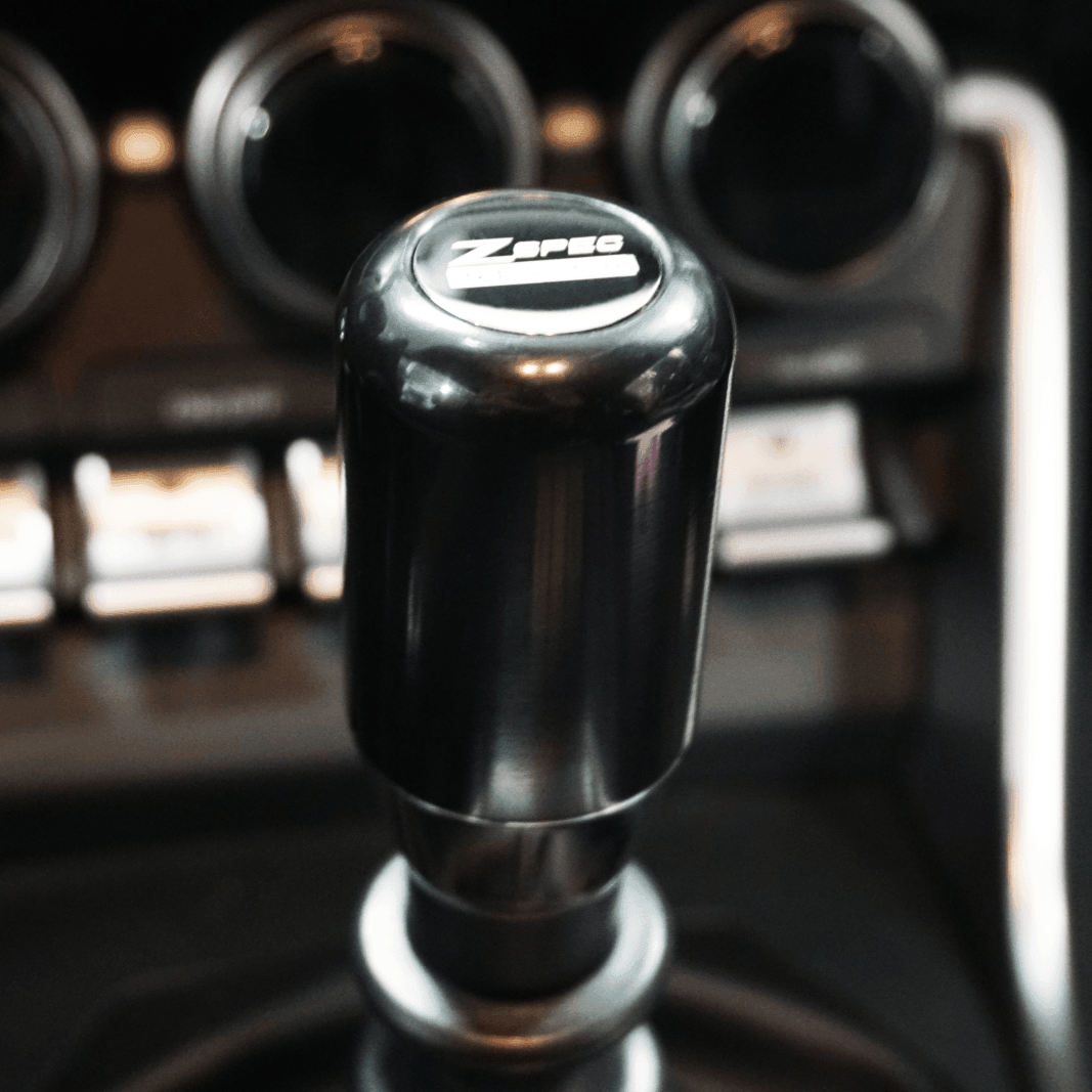 ZSPEC Shift Knob, M12-1.25, Delrin & Stainless, 6-Speed Shift Pattern Coin