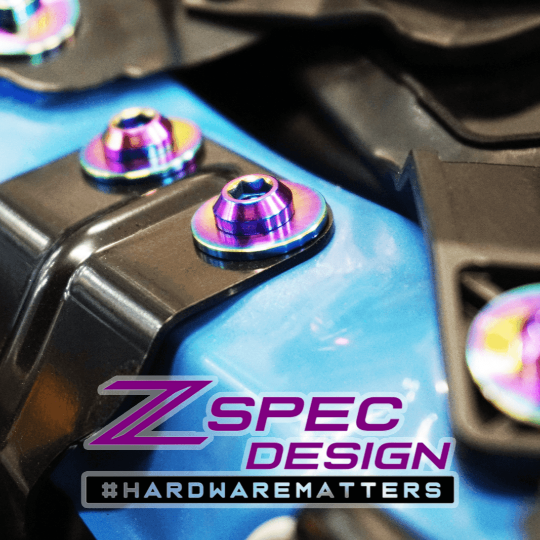 ZSPEC M10-1.25x30mm Dress Up Bolts® Fastener, Titanium GR5, Angled Head, Per Each