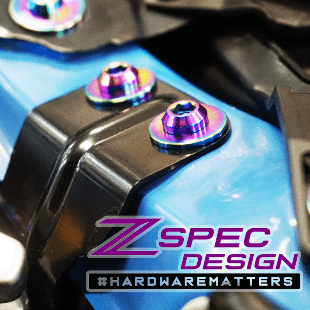 ZSPEC M10-1.25x25mm Dress Up Bolts® Fastener, Titanium GR5, Angled Head, Per Each