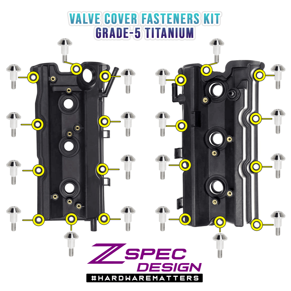 ZSPEC Titanium Valve Cover Bolts for Nissan 350z/G35, VQ35DE / VQ35HR
