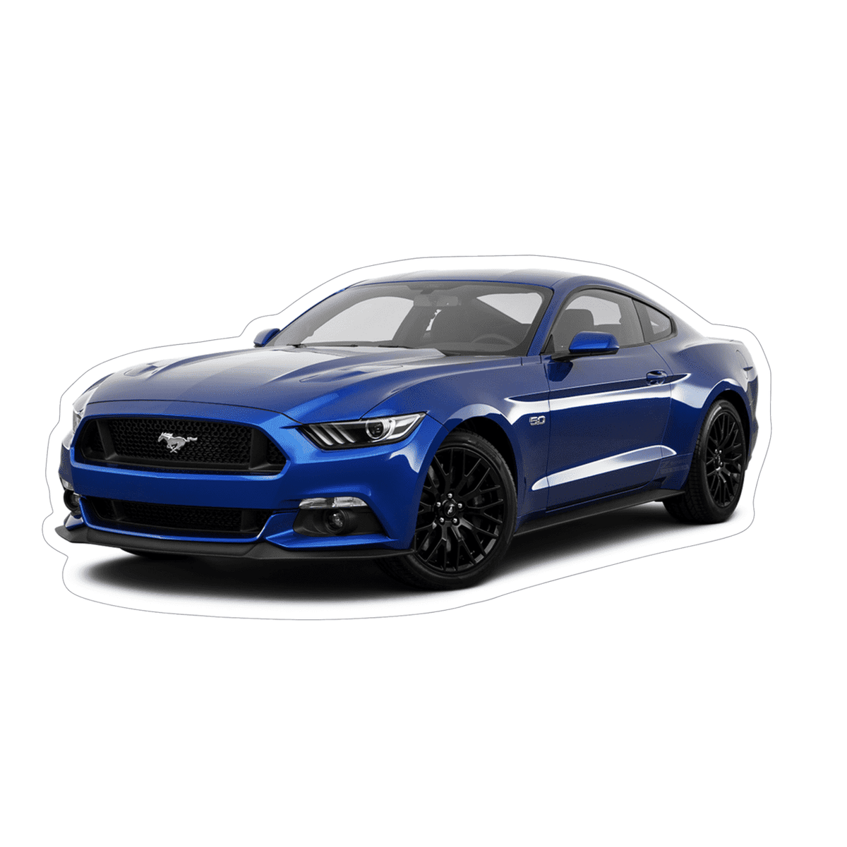 Ford Mustang S197 Sports Car Vinyl Decal / Sticker, Blue