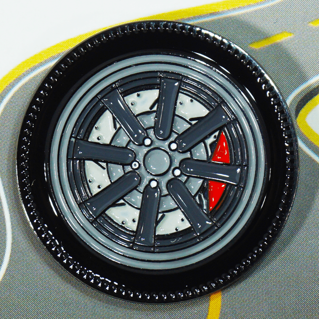 ZSPEC Wheel Pin - JDM Classic Design - great for Lapels, Hats, Backpacks