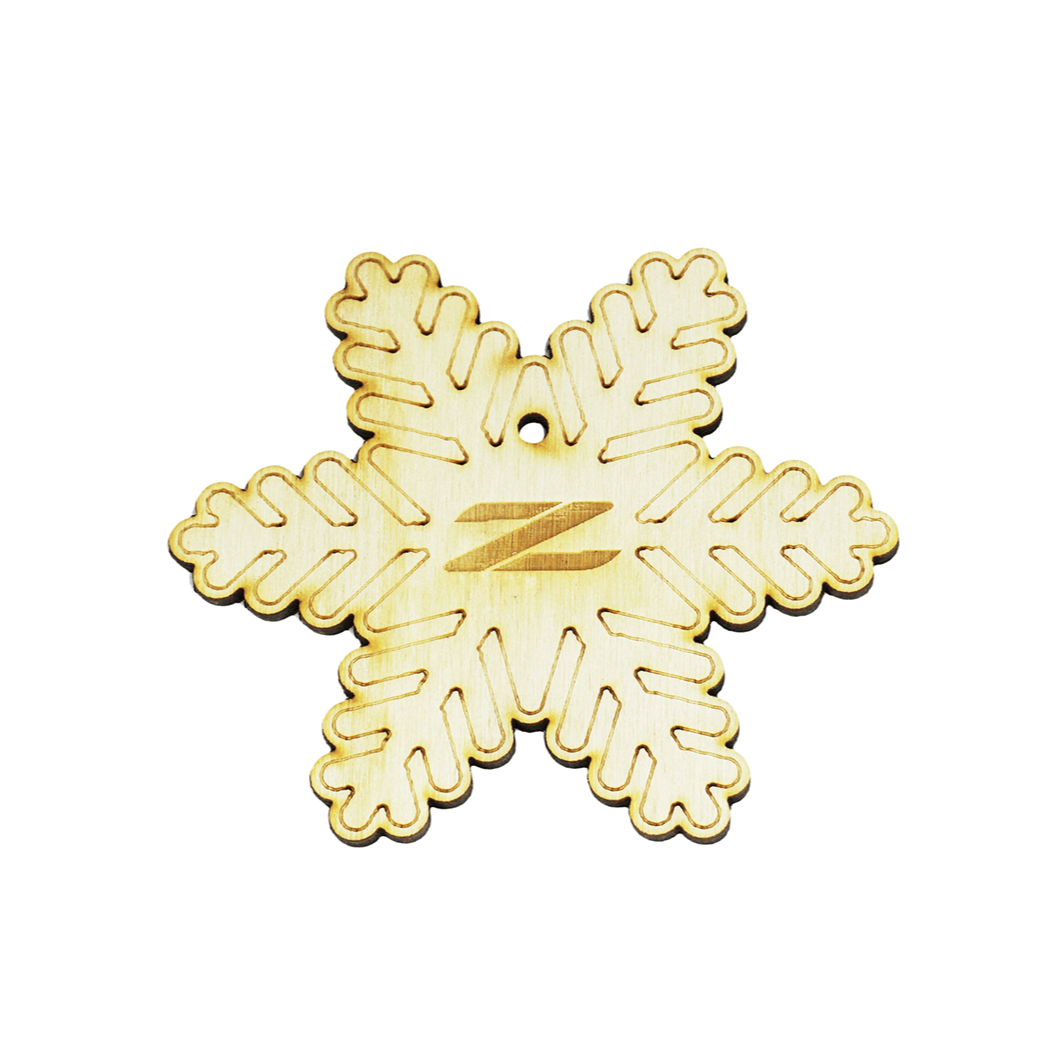 ZSPEC Laser-Engraved Wood Ornament, Nissan Z32/300zx Snowflake-Style, 3.75"