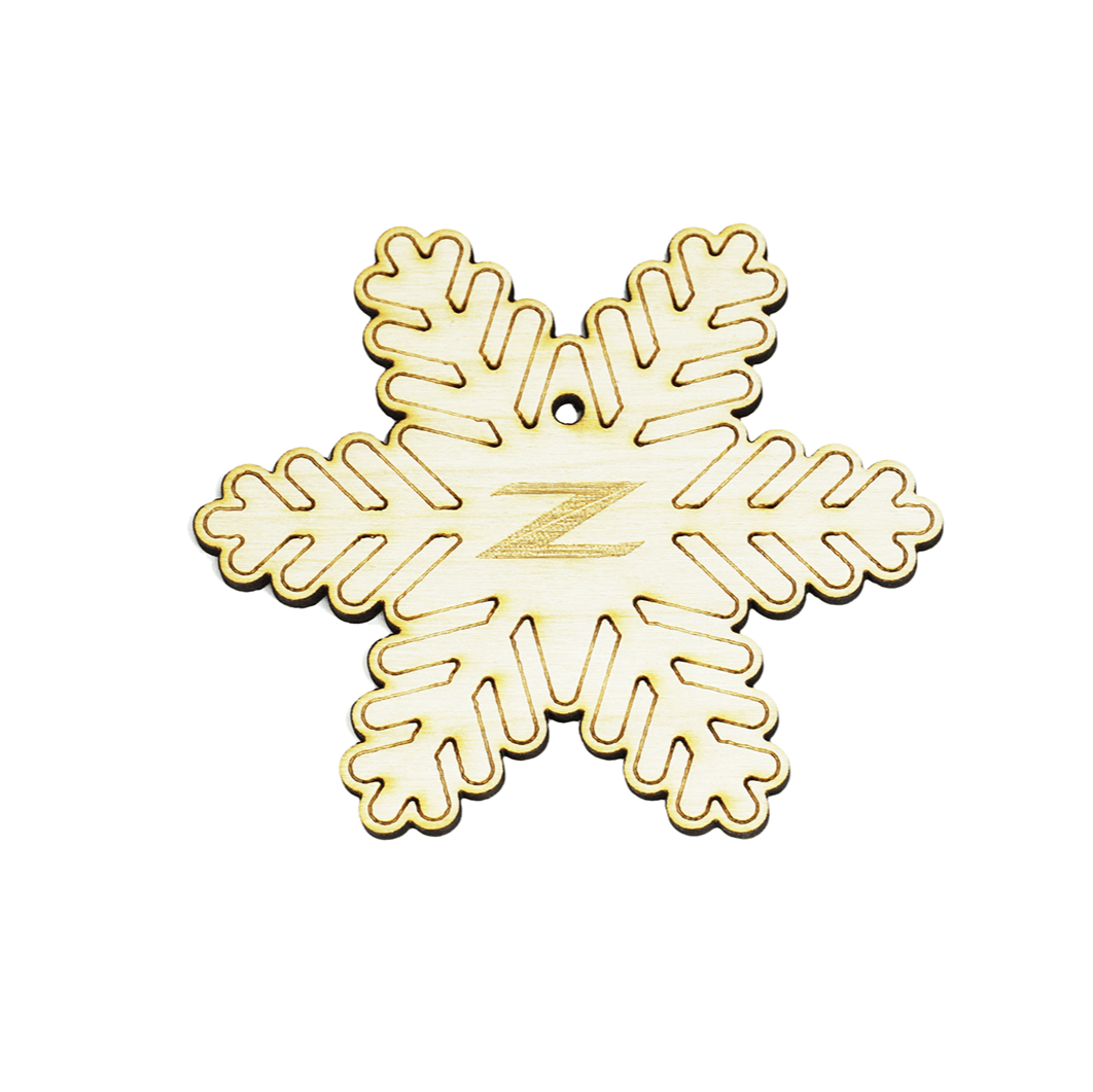 ZSPEC Laser-Engraved Wood Ornament, Nissan Z34/370z Snowflake-Style, 3.75"