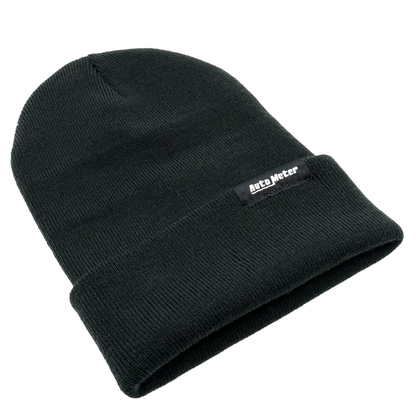 HAT KNIT BLACK FOLD CUFF AUTOMETER