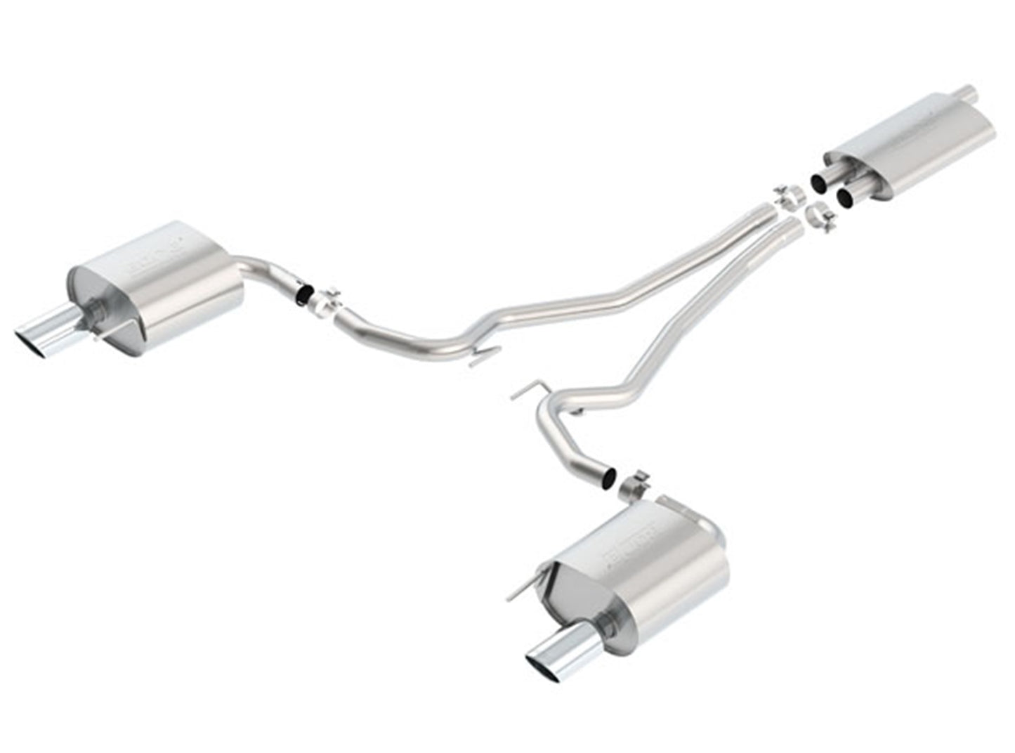 2015-2019 Ford Mustang 2.3L EcoBoost Cat-Back Exhaust System EC-Type Approved Touring