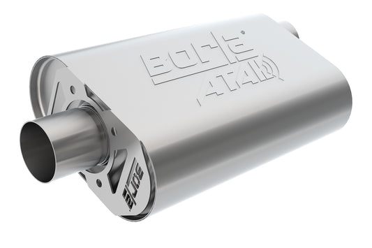 CrateMuffler Muffler Chrysler/ Dodge/ Plymouth/ Mopar Big Block 383/ 413/ 426/ 440 CID V8 Moderate Output 2.5in Offset Inlet/ 2.5in Center Outlet ATAK