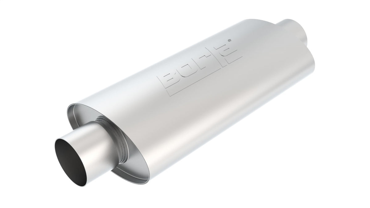 Borla XR-1 Sportsman Racing Muffler 3in Center Inlet/ 3in Center Outlet 4.5in X 7.88in Oval X...