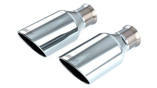 1500 TRX 2021-2023 Tip Kit Single Round Rolled Edge Angle-Cut Bright Chrome