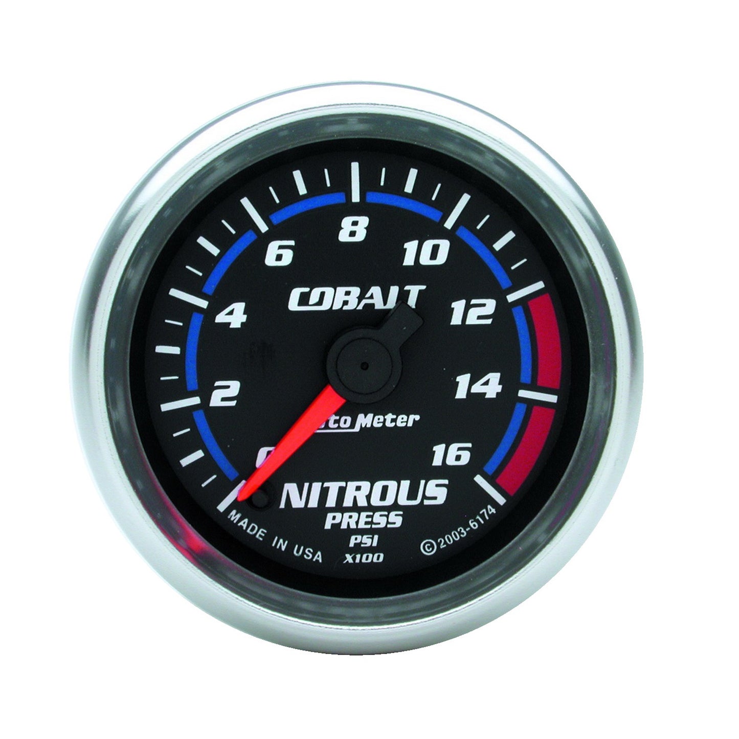 2-1/16 In. NITROUS PRESSURE 0-1600 PSI COBALT