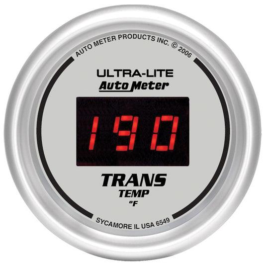 AutoMeter 2-1/16 In. TRANSMISSION TEMPERATURE 0-340 Fahrenheit ULTRA-LITE DIGITAL