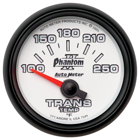 AutoMeter 2-1/16 In. TRANSMISSION TEMPERATURE 100-250 Fahrenheit PHANTOM II