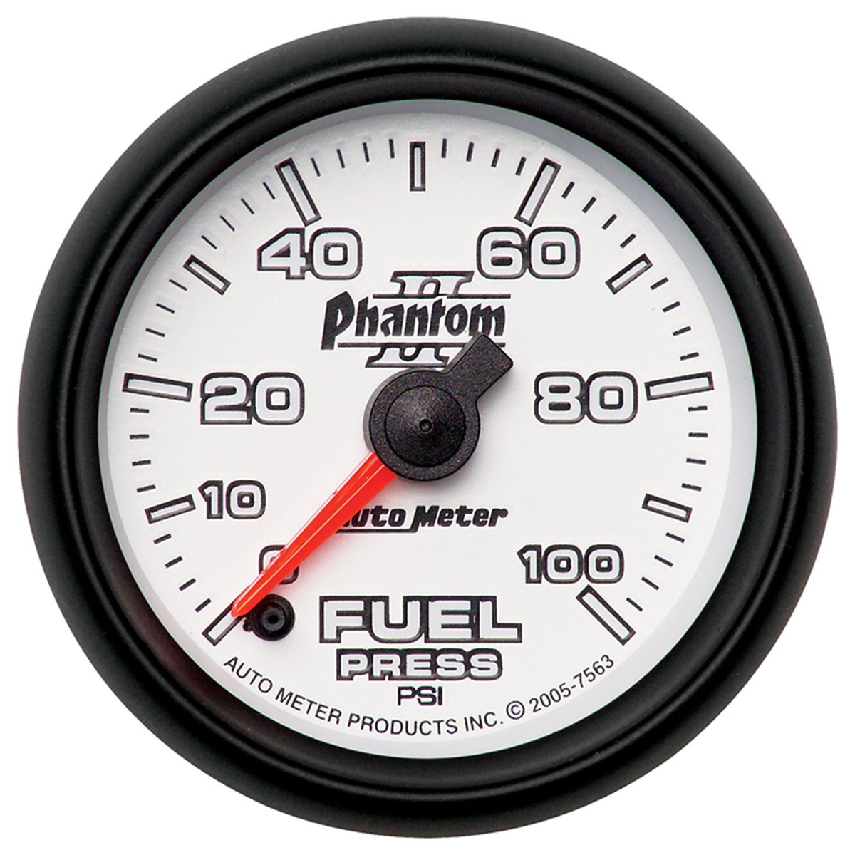 AutoMeter 2-1/16 In. FUEL PRESSURE 0-100 PSI PHANTOM II