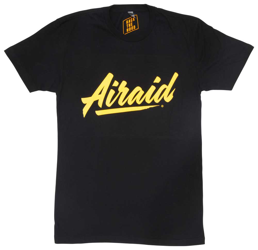 AIRAID AIR-999-380-S T-Shirt; Black Gold Airaid Logo Small