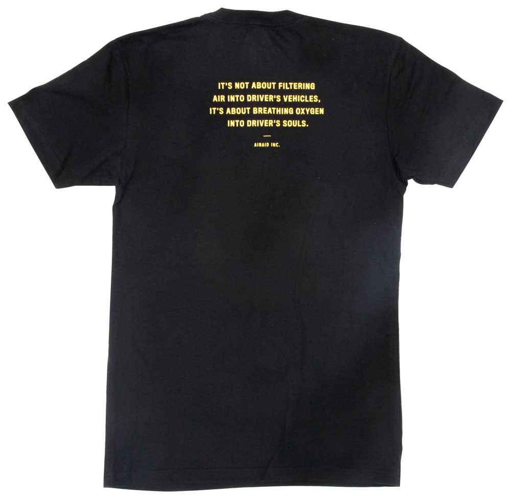 AIRAID AIR-999-380-S T-Shirt; Black Gold Airaid Logo Small