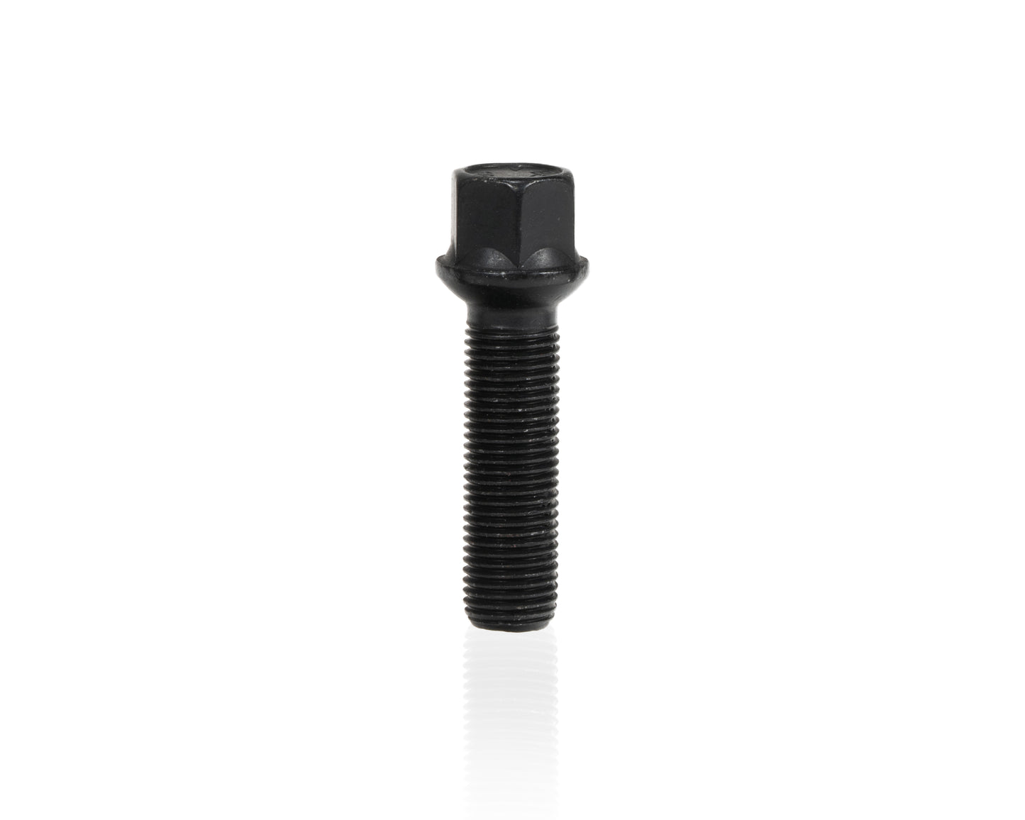 Wheel Bolt M14 X 1.5 X 37mm X 19mm Hex Spinning Round-Seat Black Finish
